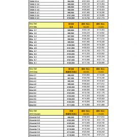 2019 Ezzy Sail 価格表　旧価格